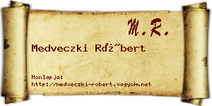 Medveczki Róbert névjegykártya