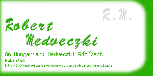 robert medveczki business card
